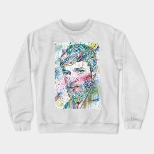 D. H. LAWRENCE watercolor portrait .3 Crewneck Sweatshirt